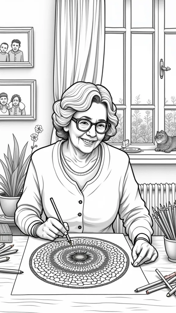 grandma coloring pages